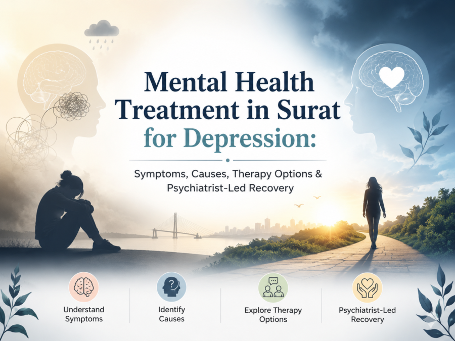 Mental Health Treatment in Surat for Depression: Symptoms, Causes, Therapy Options & Psychiatrist-Led Recovery