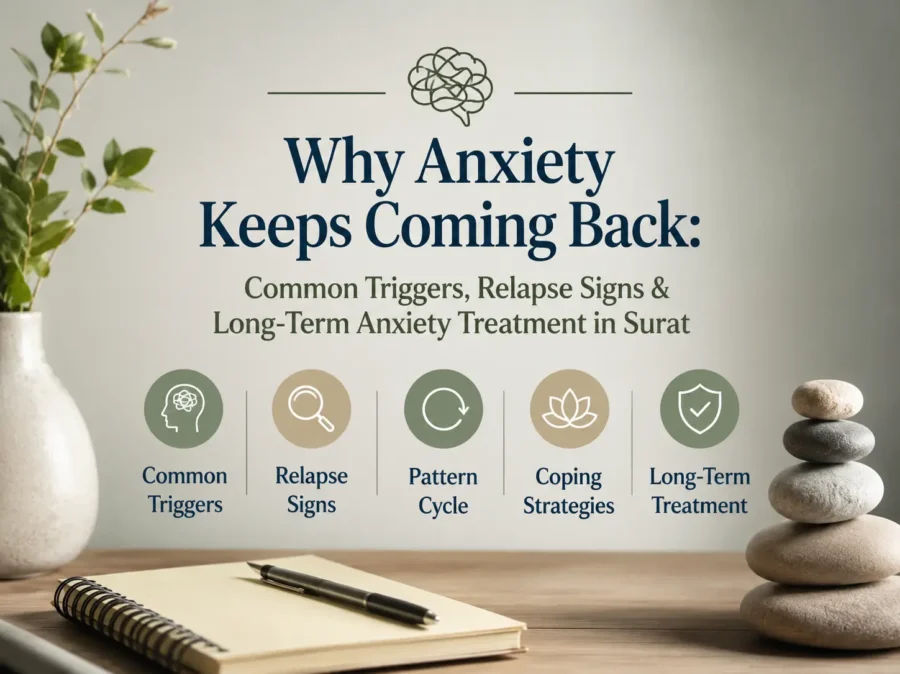Why Anxiety Keeps Coming Back: Common Triggers, Relapse Signs & Long-Term Anxiety Treatment in Surat