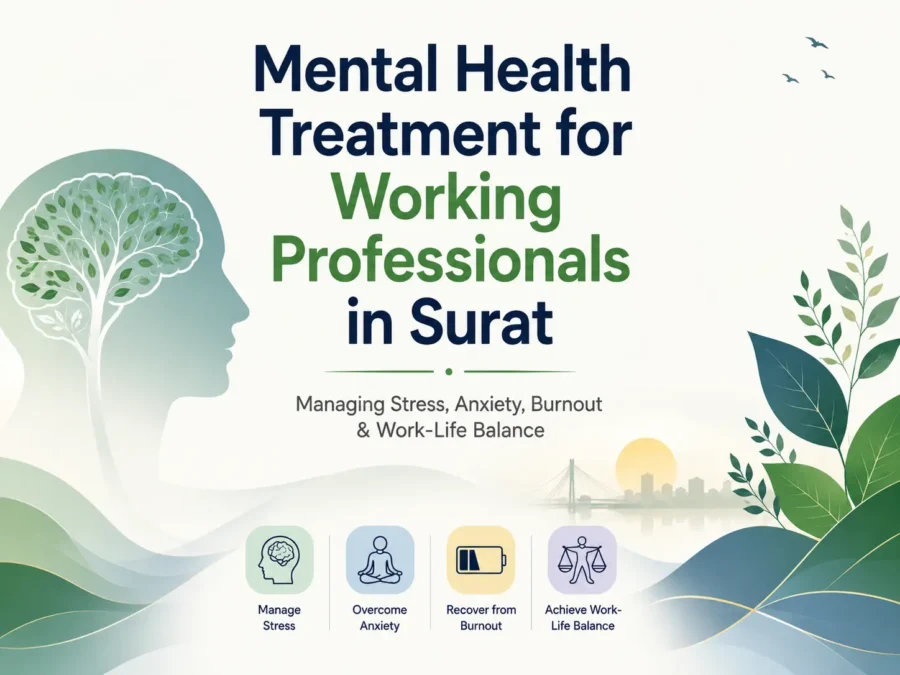 Mental Health Treatment for Working Professionals in Surat: Managing Stress, Anxiety, Burnout & Work-Life Balance (2026 Guide)
